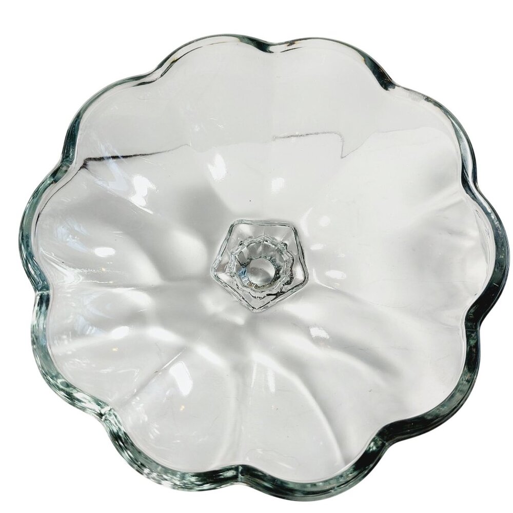 Vintage Anchor Hocking Cookie or Candy Jar Clear Glass Pumpkin Shaped with Lid - Picture 6 of 8